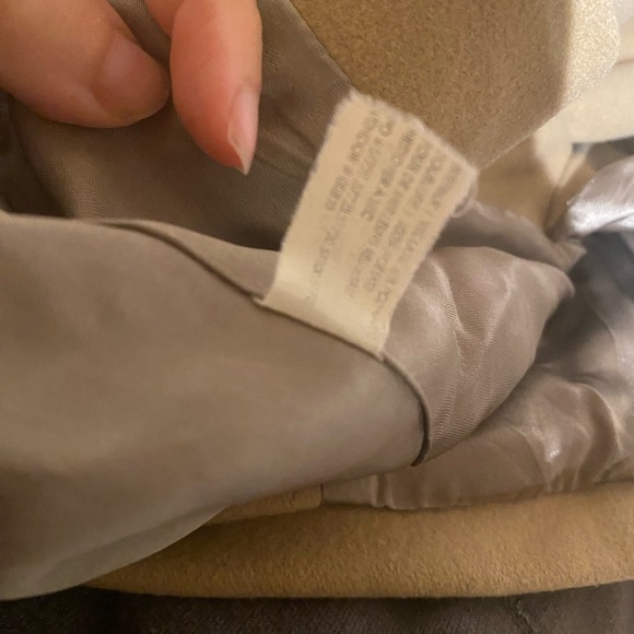 Club Monaco / tan khaki wool double breasted crop pea coat XS - Picture 5 of 5